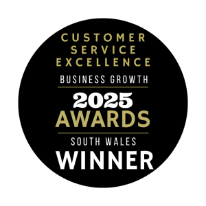 biz growth wales winner badge for customer service excellence 2025